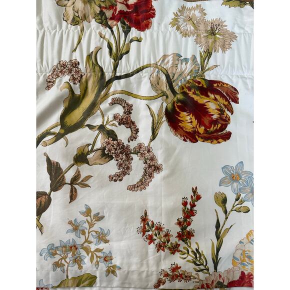 Window valances curtains white floral cotton luxury pottery barn style 78x19 - Picture 11 of 16